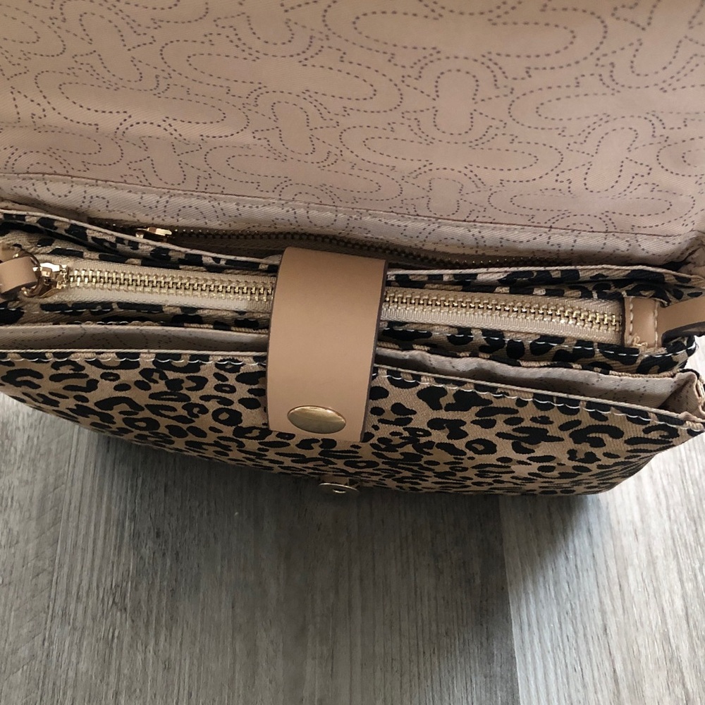 True Religion Leopard Bling Logo Cotton & Polyester Messenger Crossbody Bag NWT - Picture 7 of 16